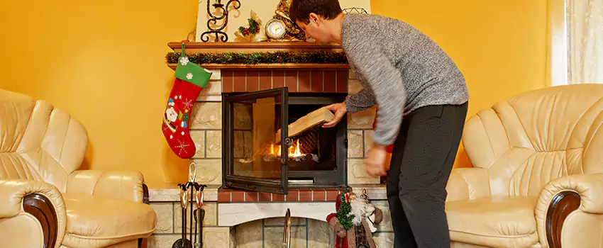 Rusted Metal Fireplace Restoration in Northdale, Florida